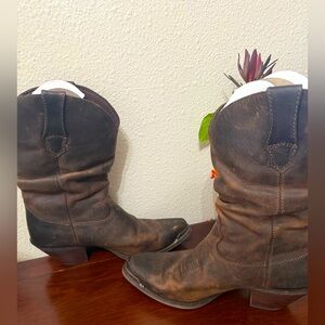 Durango RD3494 Women's 10" Crush Brown Sultry Slouch Western Cowboy Boot 8.5 M